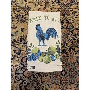 Rooster kitchen towel 100% Linen